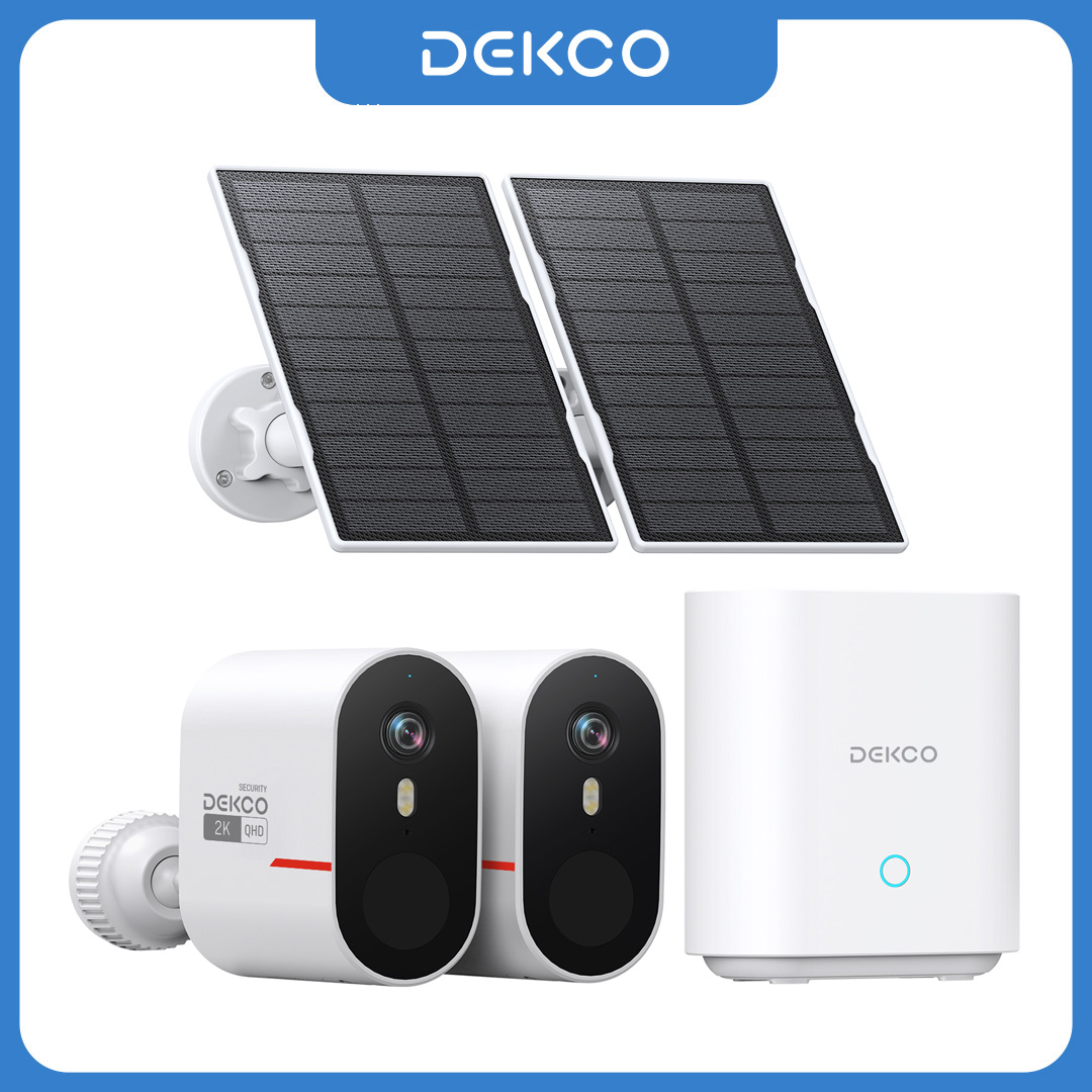 Home Security Services - 덱코 3MP WiFi 태양광 카메라 시스템