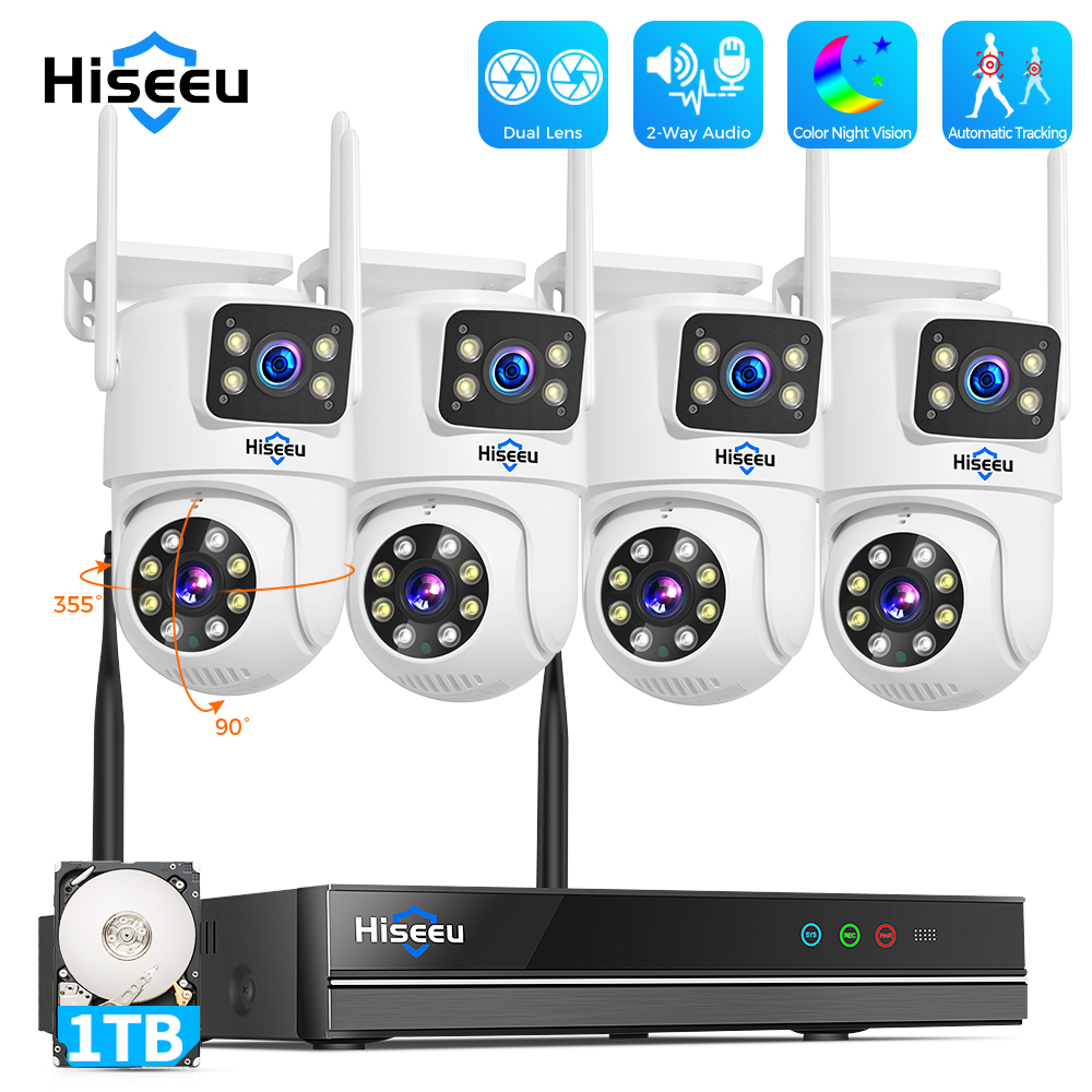 Home Security Camera System - 하이시루 6MP WiFi 듀얼 렌즈 카메라
