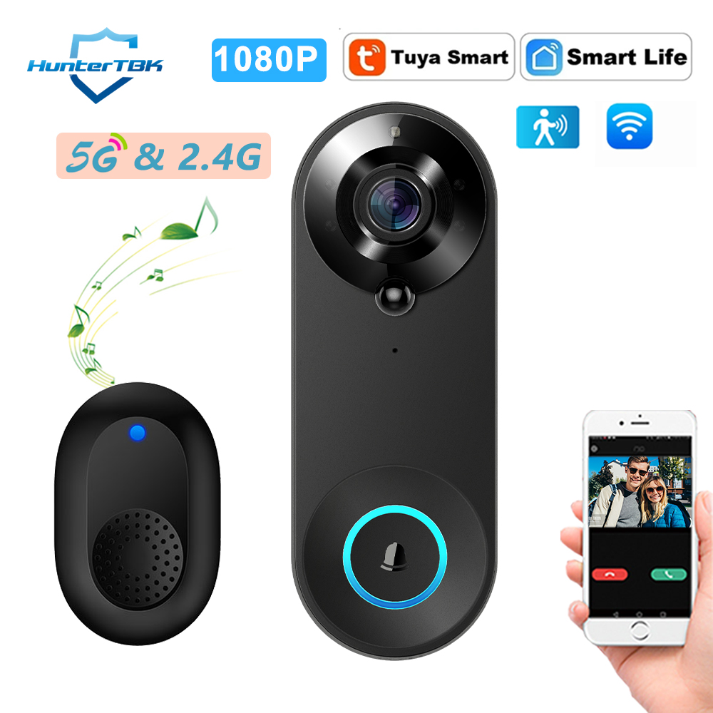 Home Security Tech - 5G 2.4G WiFi 비디오 초인종 1080P