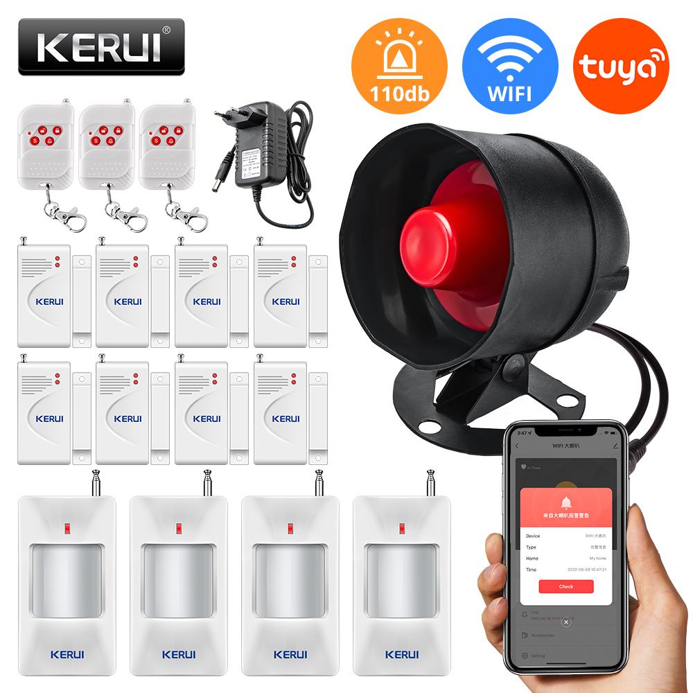 Sim Gsm Alarm - KERUI 투야 와이파이 시끄러운 스피커, 높은