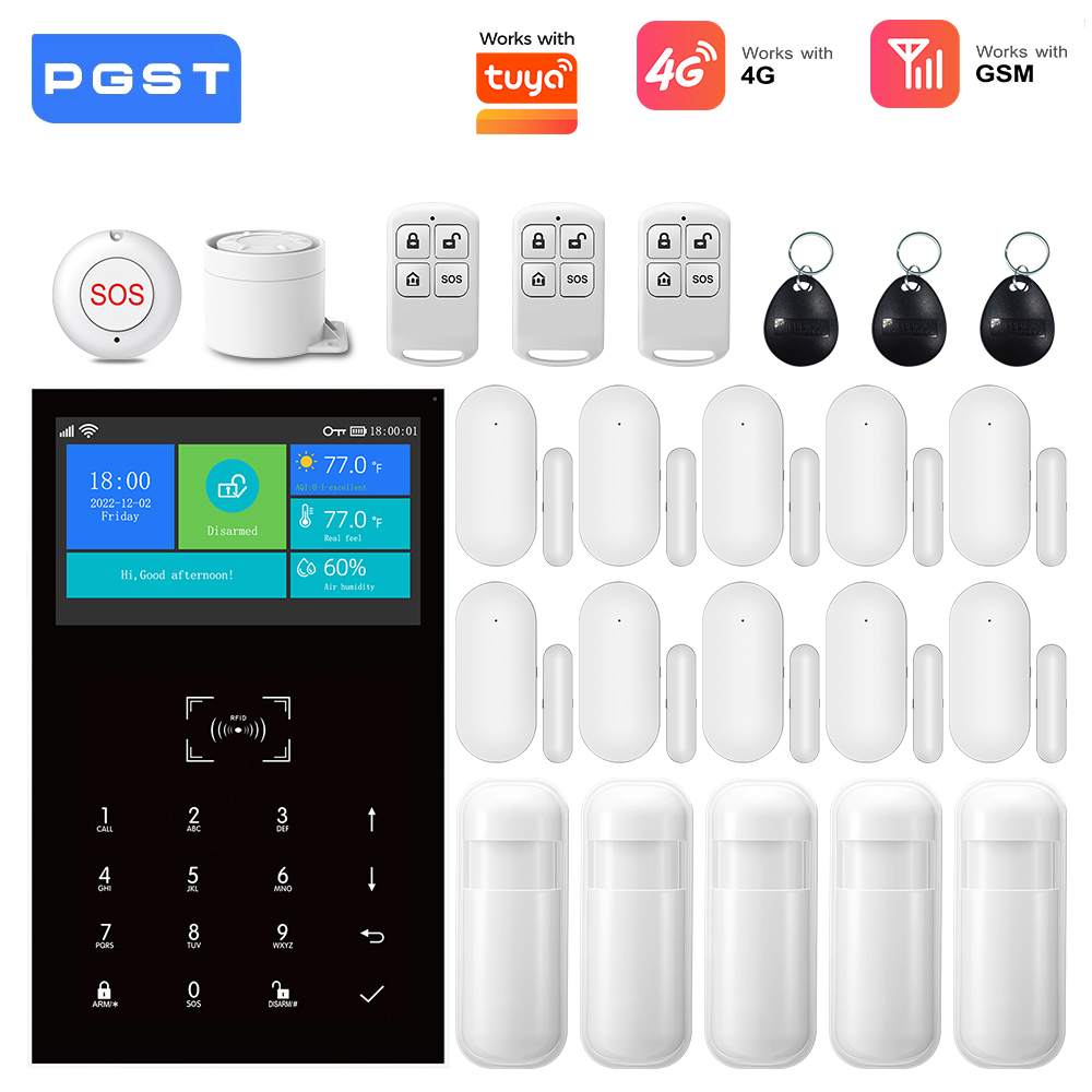 Home Security Diy - 4G GSM WiFi 알람 시스템, 투야