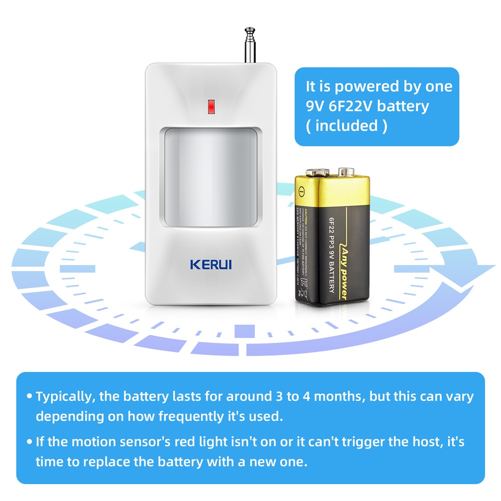 KERUI 무선 PIR 모션 센서 경보 감지기, GSM - Sim Gsm Alarm 리뷰 및 가격