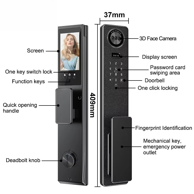 Tuya WiFi 스마트 도어 잠금 장치, 가정용 생체 - Home Security Locks For Doors 리뷰 및 가격