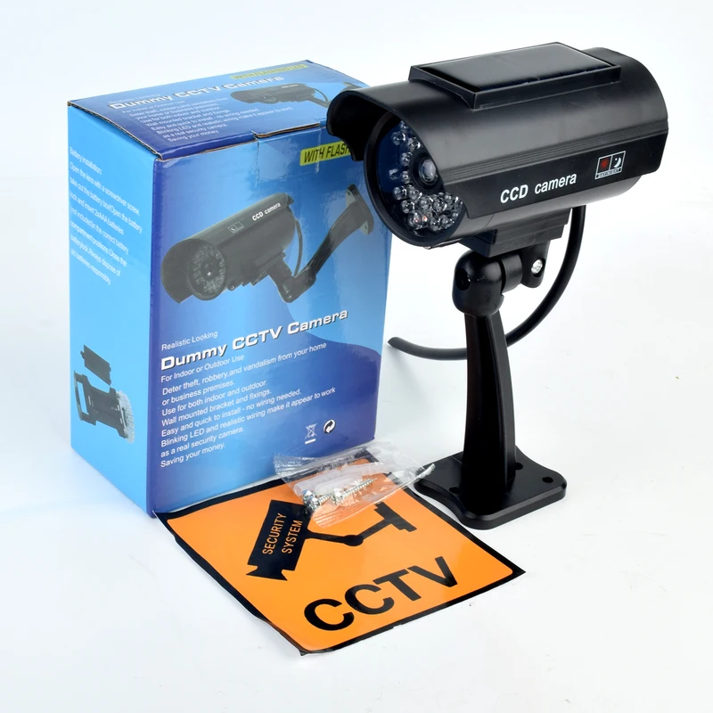 태양광 충전식 모형 보안 카메라, 깜빡이는 빨간색 LE - Fake Camera Dummy 리뷰 및 가격