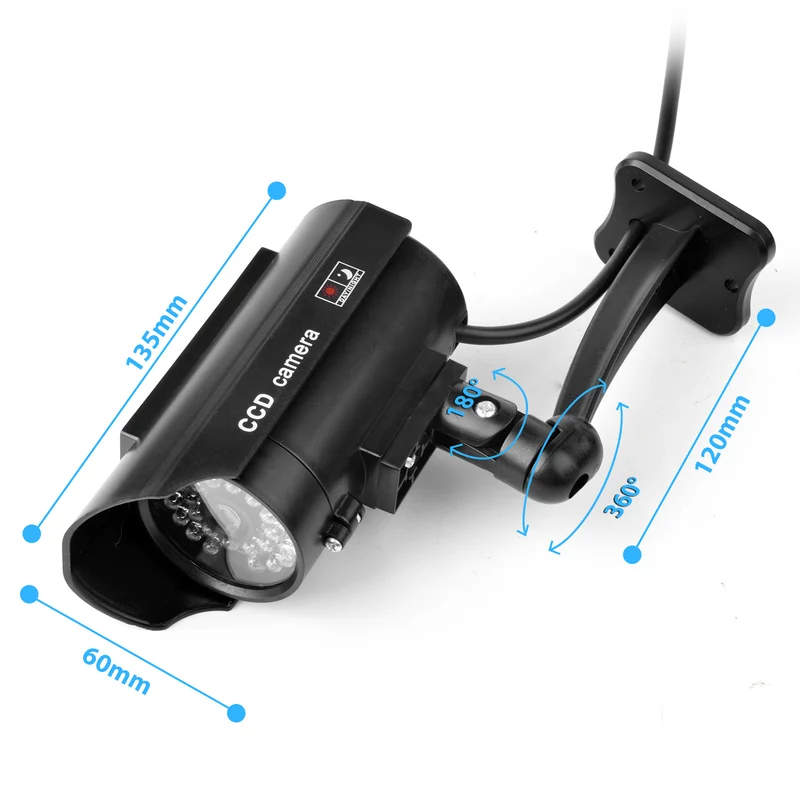 태양광 충전식 모형 보안 카메라, 깜빡이는 빨간색 LE - Fake Camera Dummy 리뷰 및 가격