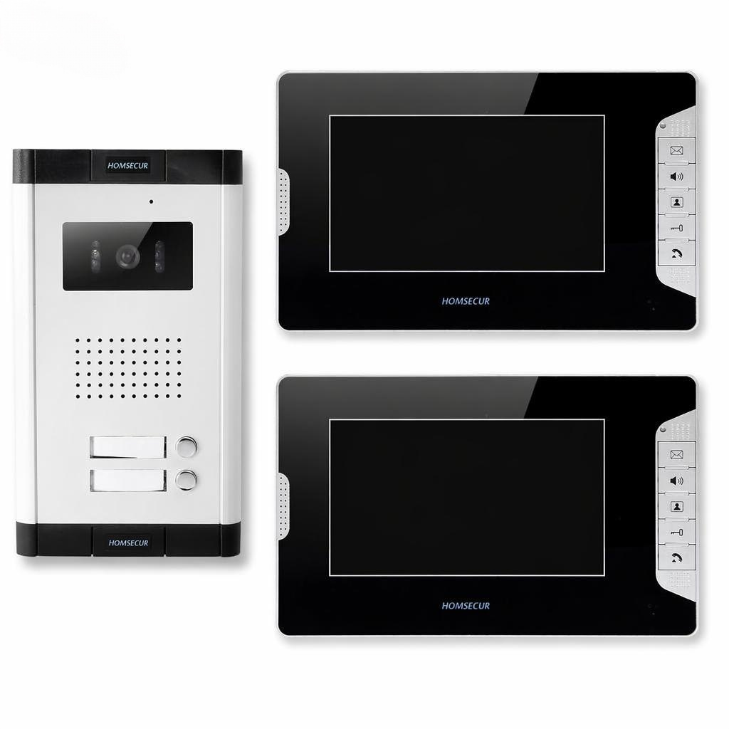 4선식 2가족용 비디오 도어폰 인터콤 시스템 7인치 모 - Home Security Locks For Doors 리뷰 및 가격