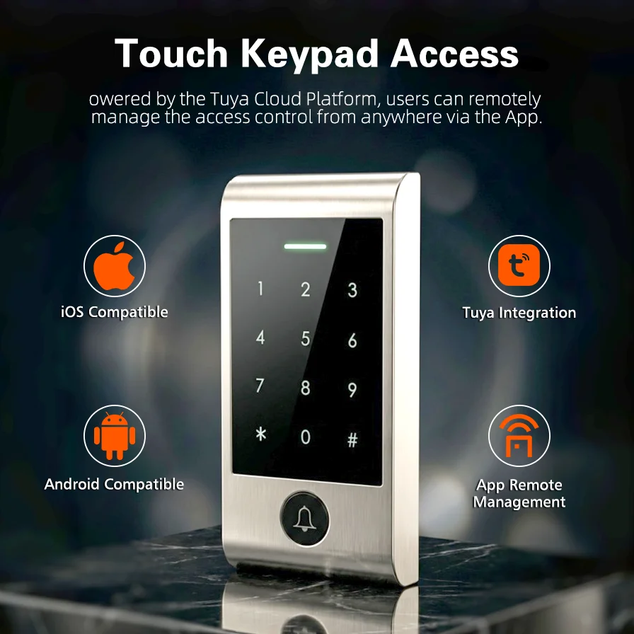 도어벨 버튼이 있는 고급 WIFI 원격 제어 터치 키패 - Home Security Locks For Doors 리뷰 및 가격