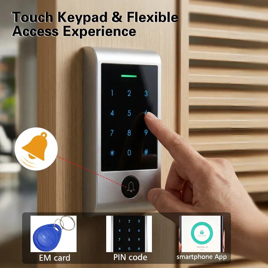 도어벨 버튼이 있는 고급 WIFI 원격 제어 터치 키패 - Home Security Locks For Doors 리뷰 및 가격