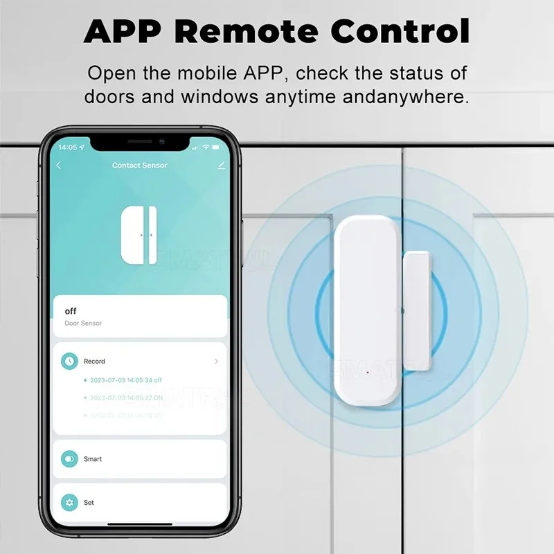 Tuya WiFi 스마트 도어 윈도우 센서 개폐 감지기 - Sim Gsm Alarm 리뷰 및 가격