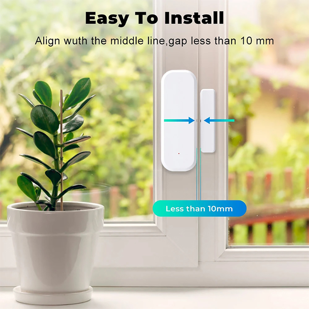 Tuya WiFi 스마트 도어 윈도우 센서 개폐 감지기 - Sim Gsm Alarm 리뷰 및 가격