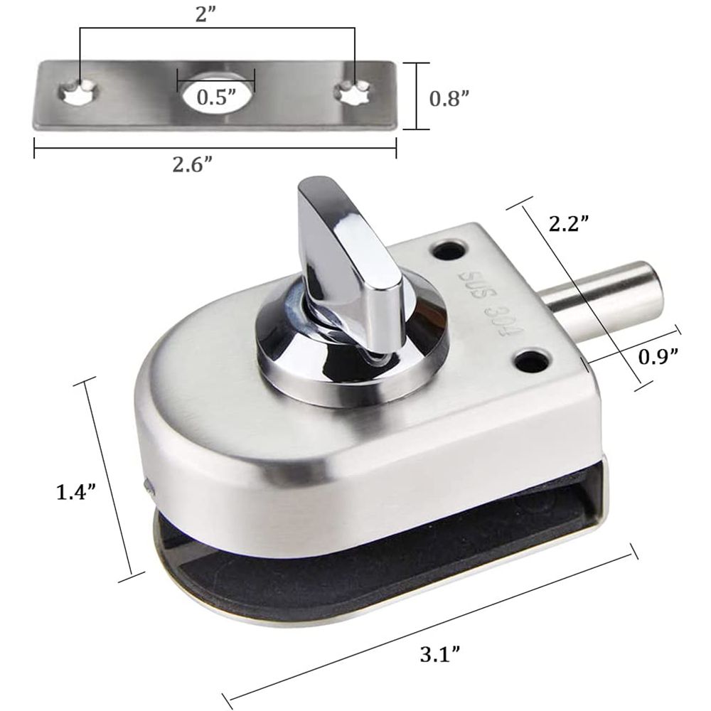 304 스테인리스 스틸 키리스 홈 시큐리티 유리문 잠금 - Home Security Locks For Doors 리뷰 및 가격