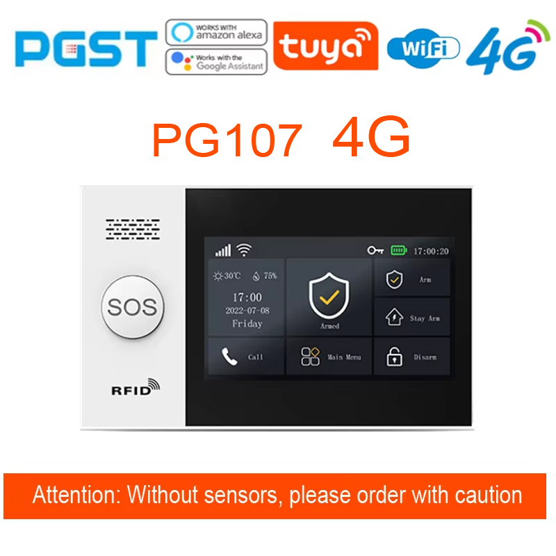 PG-107 Tuya 4G 홈 보안 경보 시스템 호스트 - Sim Gsm Alarm 리뷰 및 가격