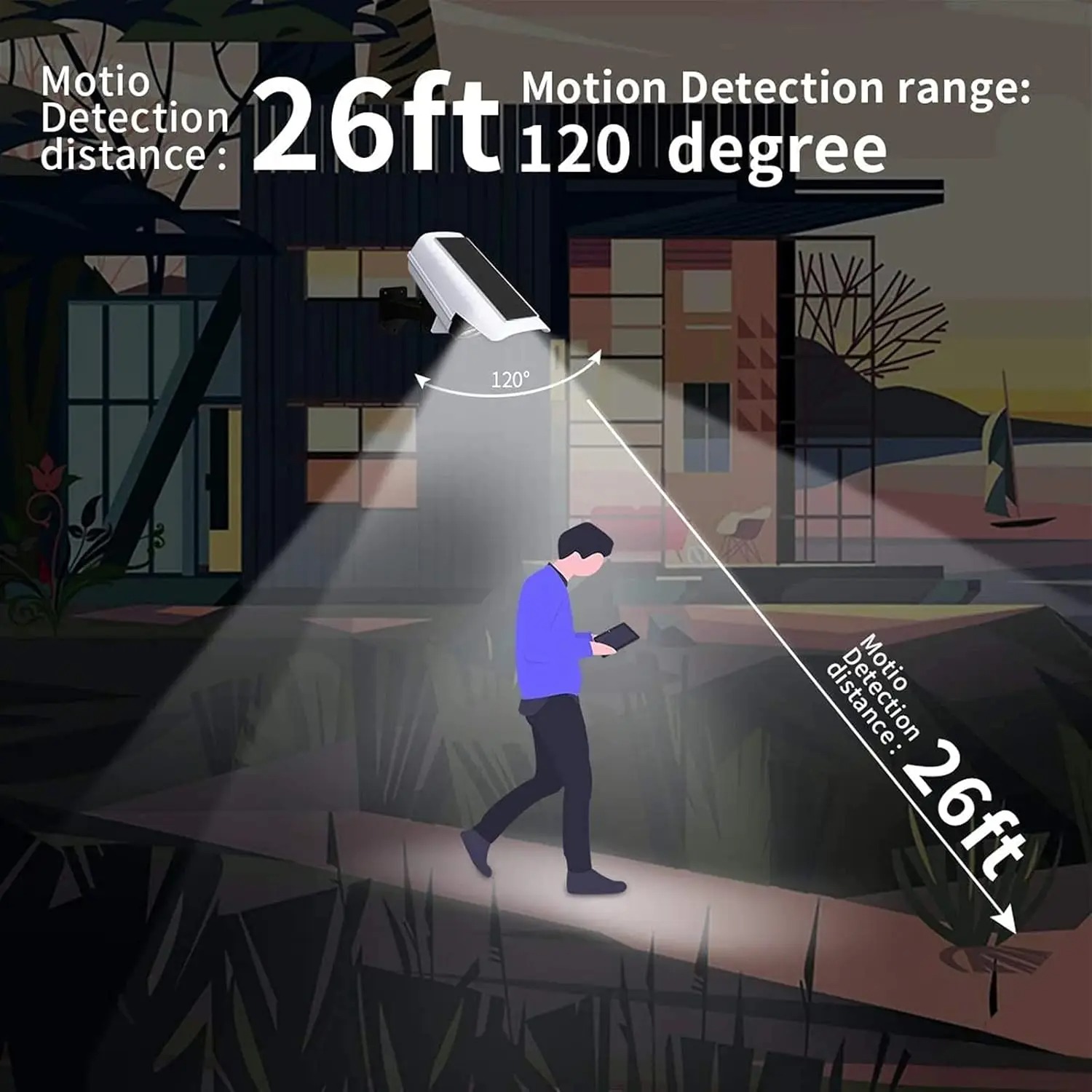 77 LED 야외 모션 센서 태양광 조명 투광등 방수  - Fake Camera Dummy 리뷰 및 가격