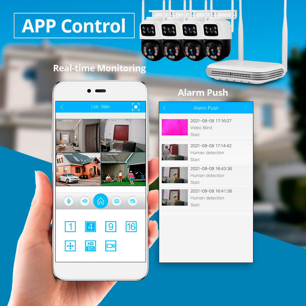 KERUI 방수 6MP HD 무선 듀얼 렌즈 PTZ W - Home Security Camera System 리뷰 및 가격