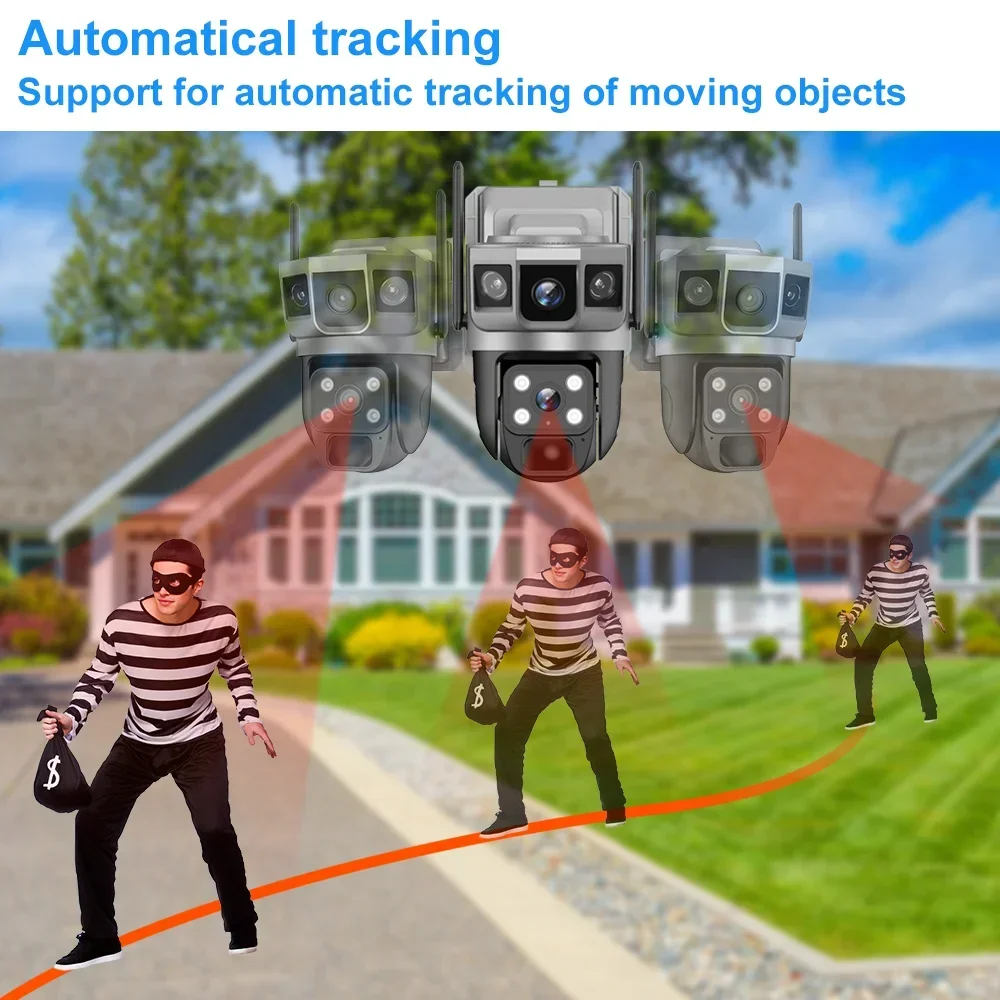 V380 4K 3화면 4G 카메라 태양광 배터리 PIR - Home Security Services 리뷰 및 가격