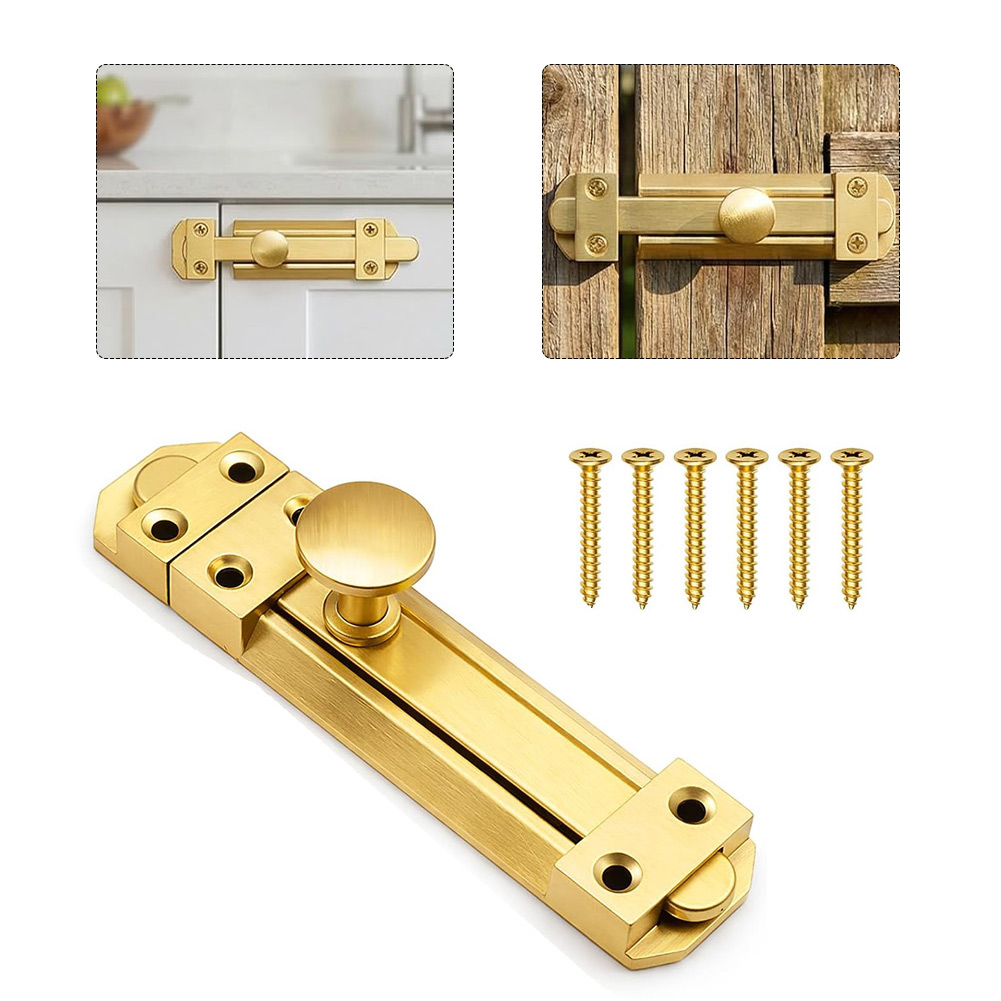 5인치 황동 슬라이딩 도어 잠금 장치, 가정용 욕실 캐 - Home Security Locks For Doors 리뷰 및 가격