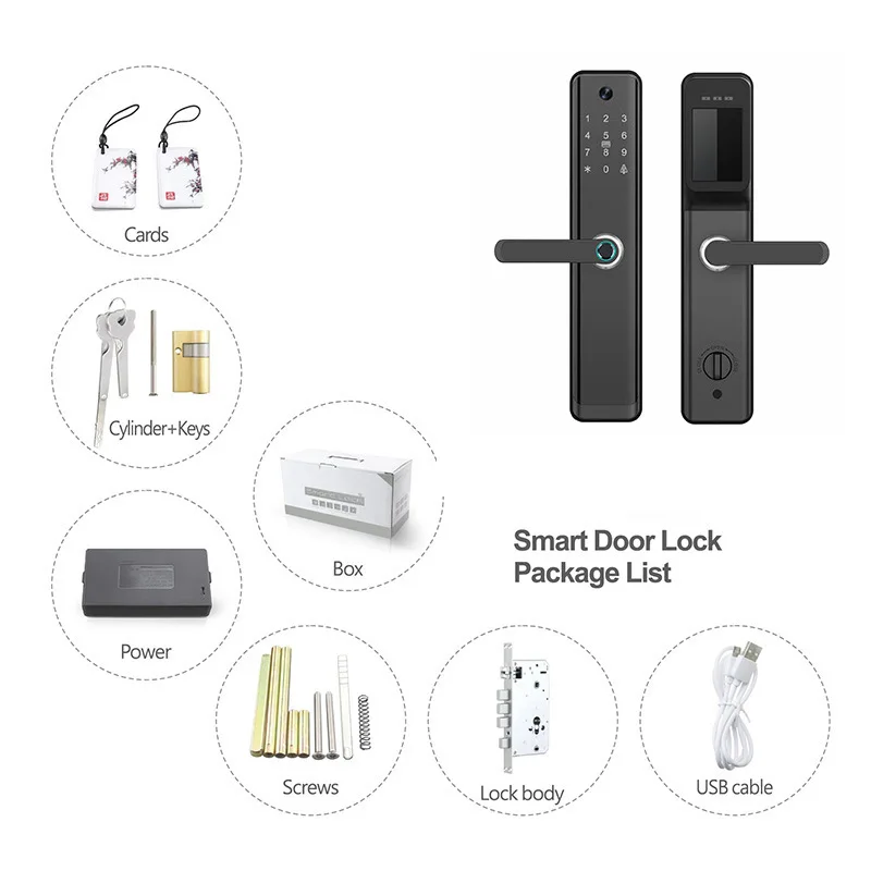 스마트 홈 보안 도어락 투야 와이파이 지문 코드 스크린 - Home Security Features 리뷰 및 가격