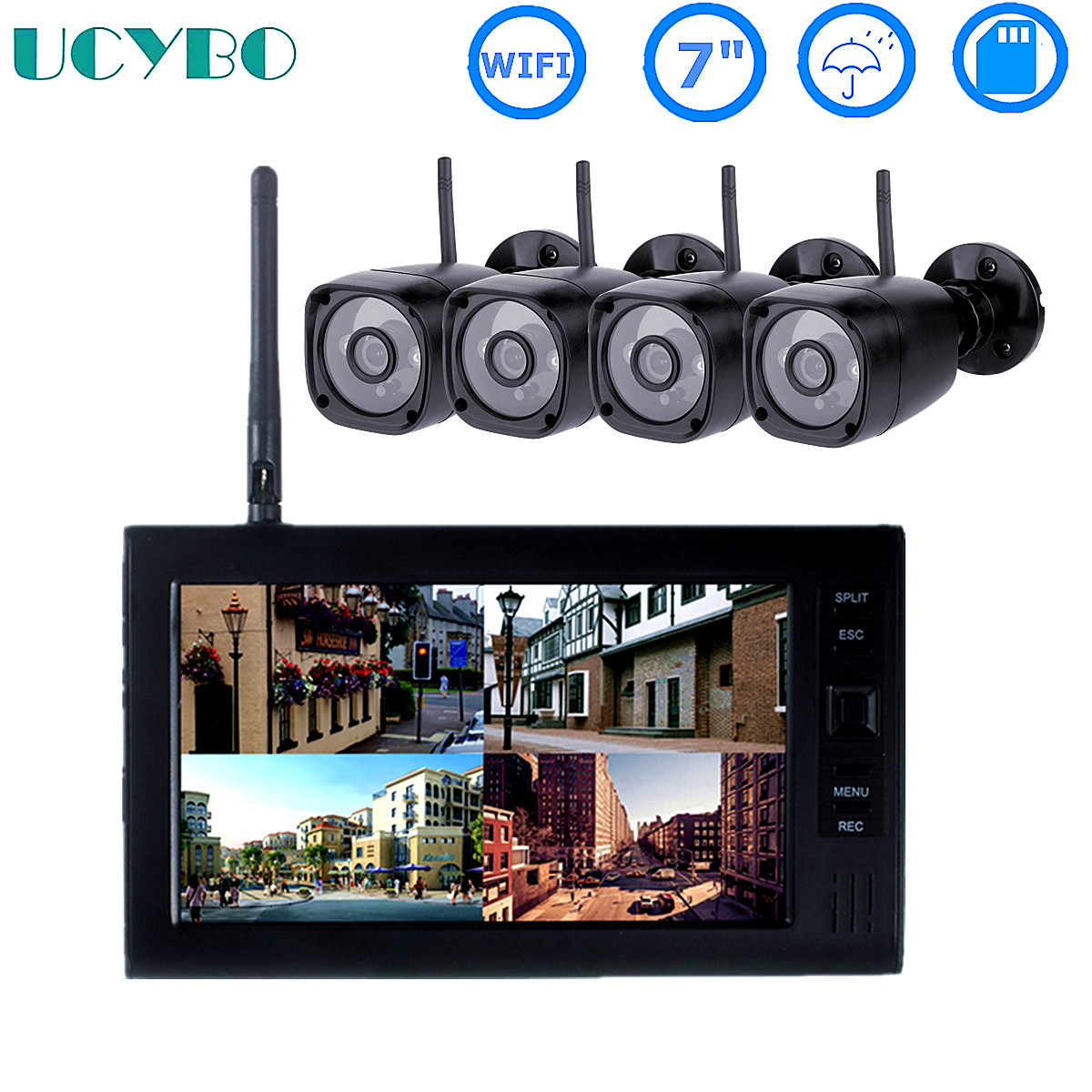 LCD CCTV 보안 시스템 와이파이 무선 카메라 비디 - Home Security Camera System 리뷰 및 가격