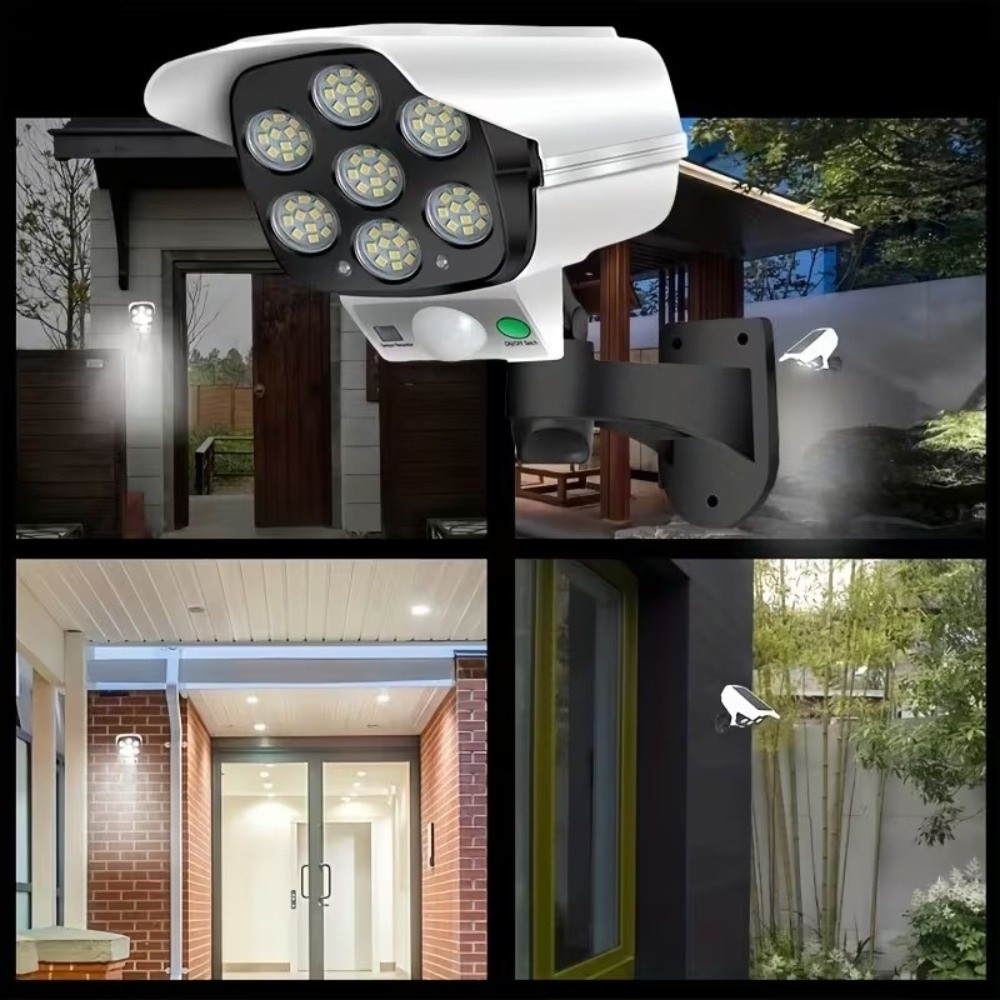 방수 태양광 모션 센서 조명 3가지 모드 77 LED  - Fake Camera Dummy 리뷰 및 가격
