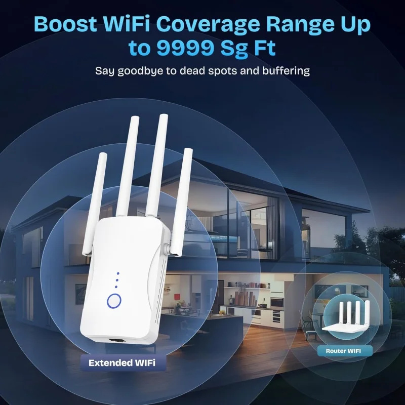 2.4G/5GHz 듀얼 밴드 와이파이 리피터 1200M - Home Security Outdoor 리뷰 및 가격