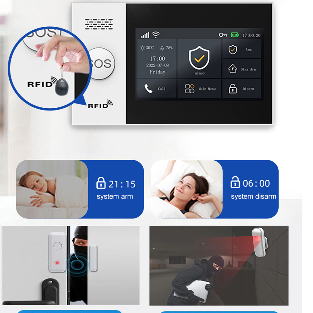 PGST 4G Tuya 스마트 홈 경보 시스템, WiF - Home Security Diy 리뷰 및 가격